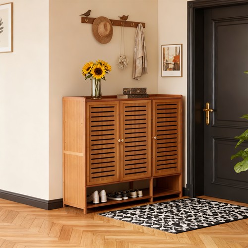 Tier wooden shoe - shoe, rack
