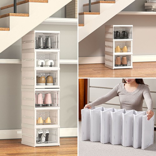 Folding shoe storage box - shoe,