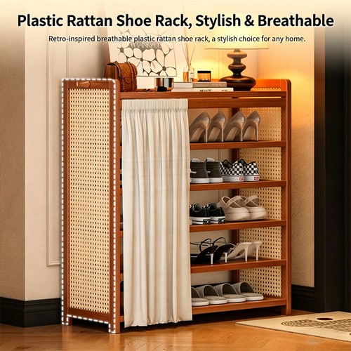 Multi tier bamboo shoe - bamboo, rack
