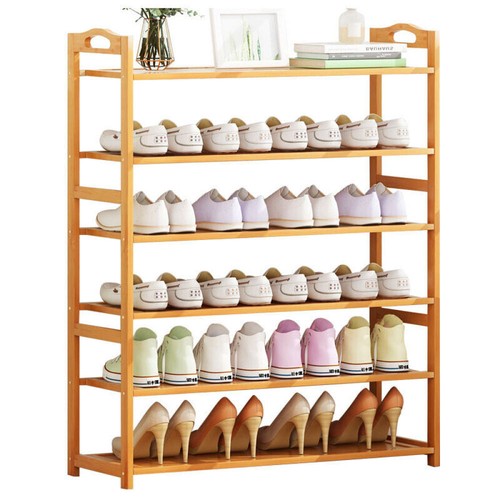 Tier wooden shoe rack - 4/5/6,