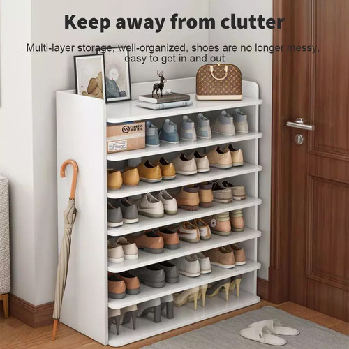White shoe cabinet rack - cabinet,
