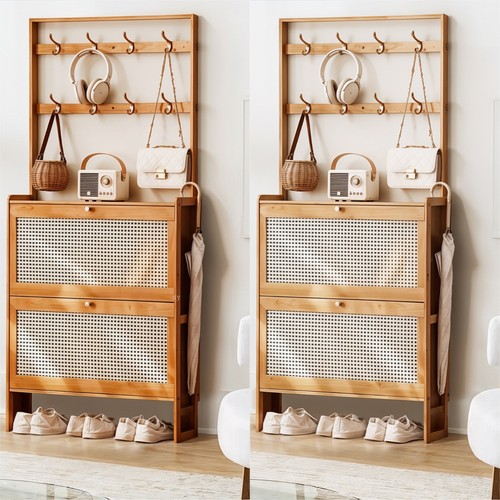 Bamboo shoe cabinet with - bamboo,