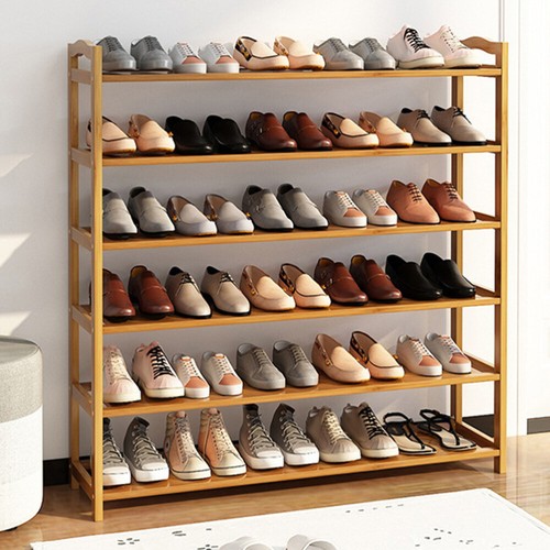 Tier wooden shoe rack - 4/5/6,