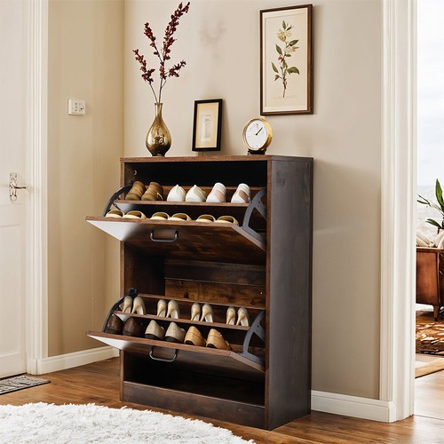 Wooden shoe storage cabinet - wooden,