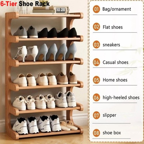 Tier wooden shoe - shoe, rack