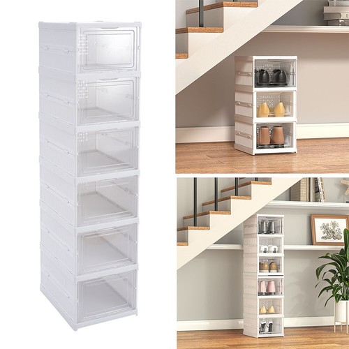 Folding shoe storage box rack - folding,