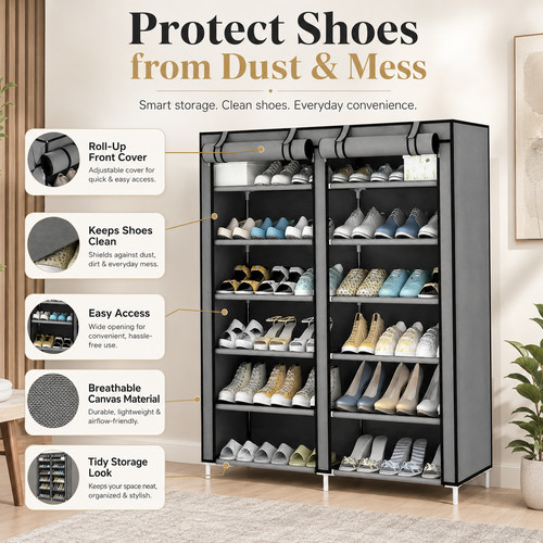 Portable tier grey shoe - 6,