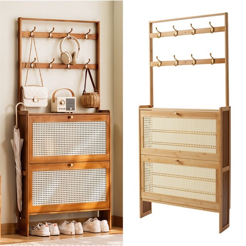 Bamboo coat stand rack - bamboo,